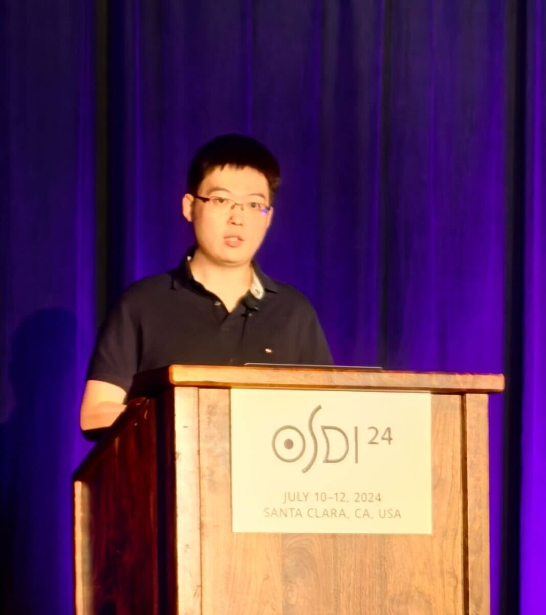 while presenting at OSDI'24